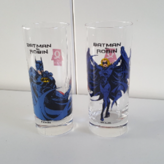 2 Batman and Robin glasses